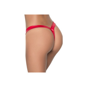 String rouge wetlook coupe Brésilielne 